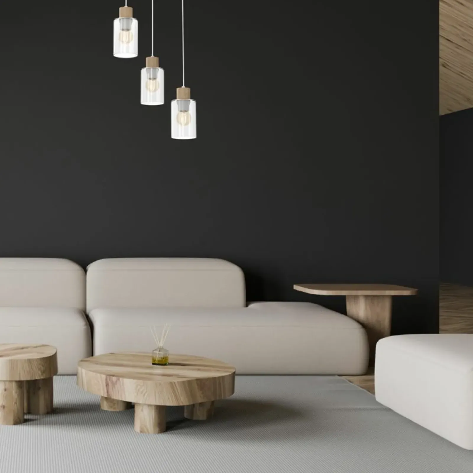 Sklep Kaja Rustykalna lampa z drewnianymi oprawkami MLP8556 MADERA | Kaja Sale
