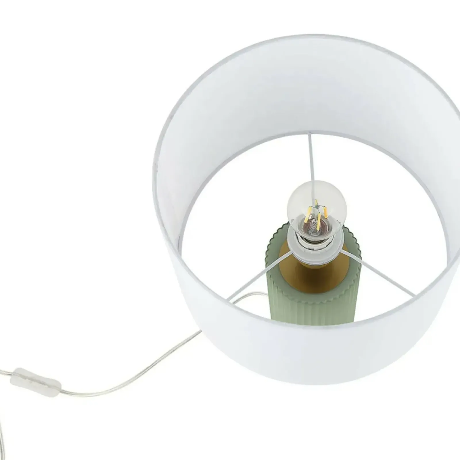 Sklep Kaja Rustykalna lampka nocna do sypialni LP-787/1T MIĘTOWA TOKIO | Kaja* Lampki Stołowe Z Abażurem|Nowoczesne Lampki Stołowe