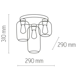 Sklep Kaja Rustykalna, nowoczesna lampa sufitowa TK 3318 MARCO | Kaja Oświetlenie Best