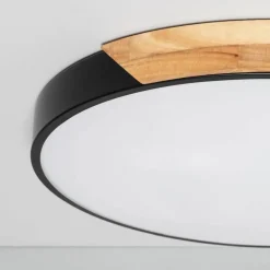 Sklep Kaja Rustykalny plafon LED do sypialni ⌀50cm ABR-PLOG-C-40W LAGIO | Kaja* Lampy Led|Plafony Nowoczesne