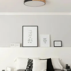 Sklep Kaja Rustykalny plafon LED do sypialni ⌀50cm ABR-PLOG-C-40W LAGIO | Kaja* Lampy Led|Plafony Nowoczesne