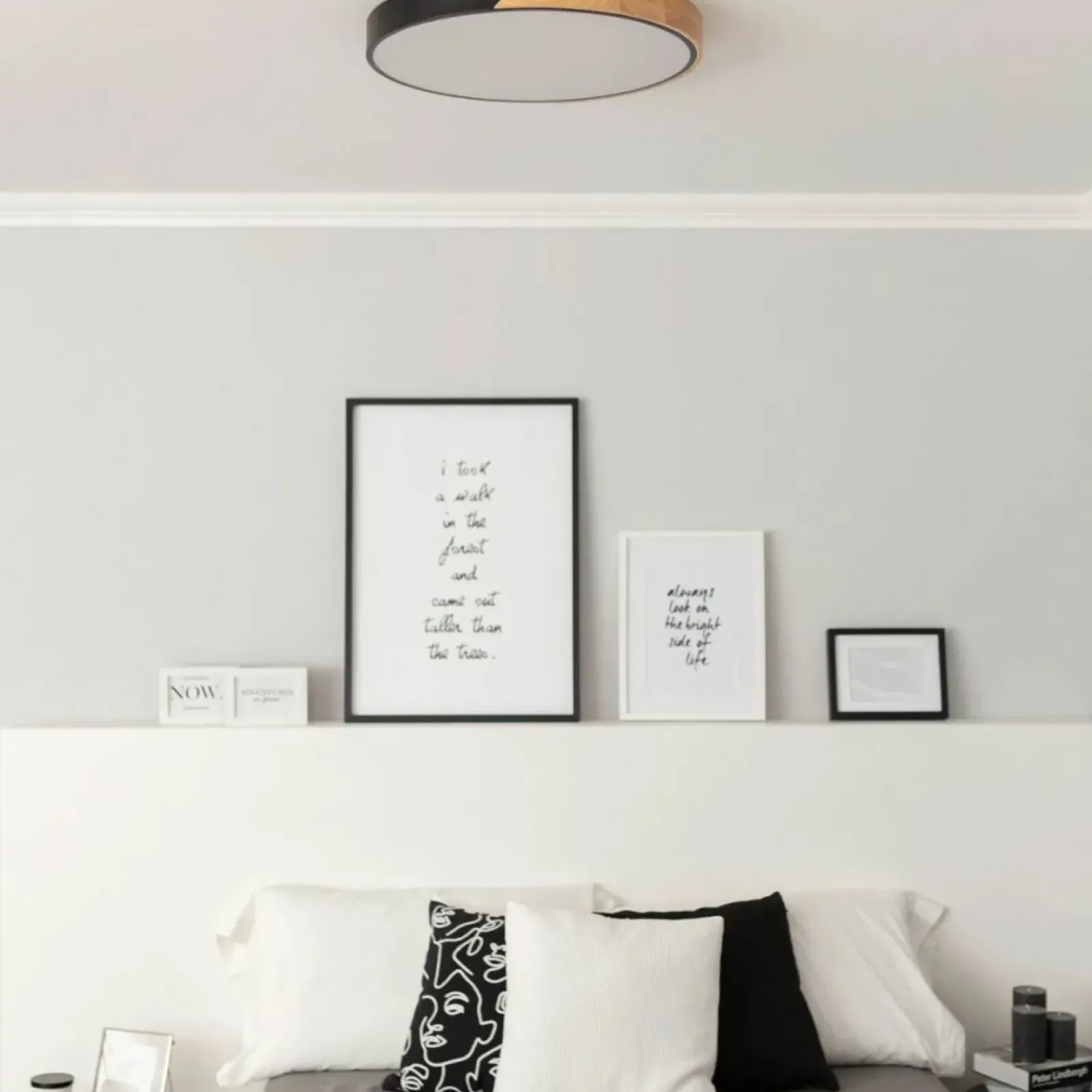 Sklep Kaja Rustykalny plafon LED do sypialni ⌀50cm ABR-PLOG-C-40W LAGIO | Kaja* Lampy Led|Plafony Nowoczesne