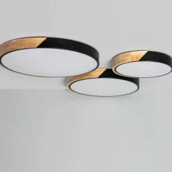 Sklep Kaja Rustykalny plafon LED do sypialni ⌀50cm ABR-PLOG-C-40W LAGIO | Kaja* Lampy Led|Plafony Nowoczesne