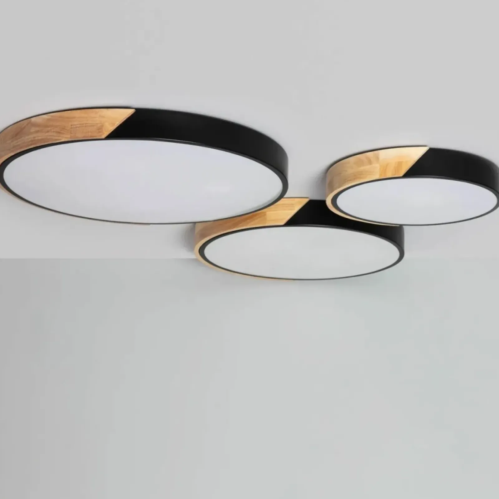 Sklep Kaja Rustykalny plafon LED do sypialni ⌀50cm ABR-PLOG-C-40W LAGIO | Kaja* Lampy Led|Plafony Nowoczesne