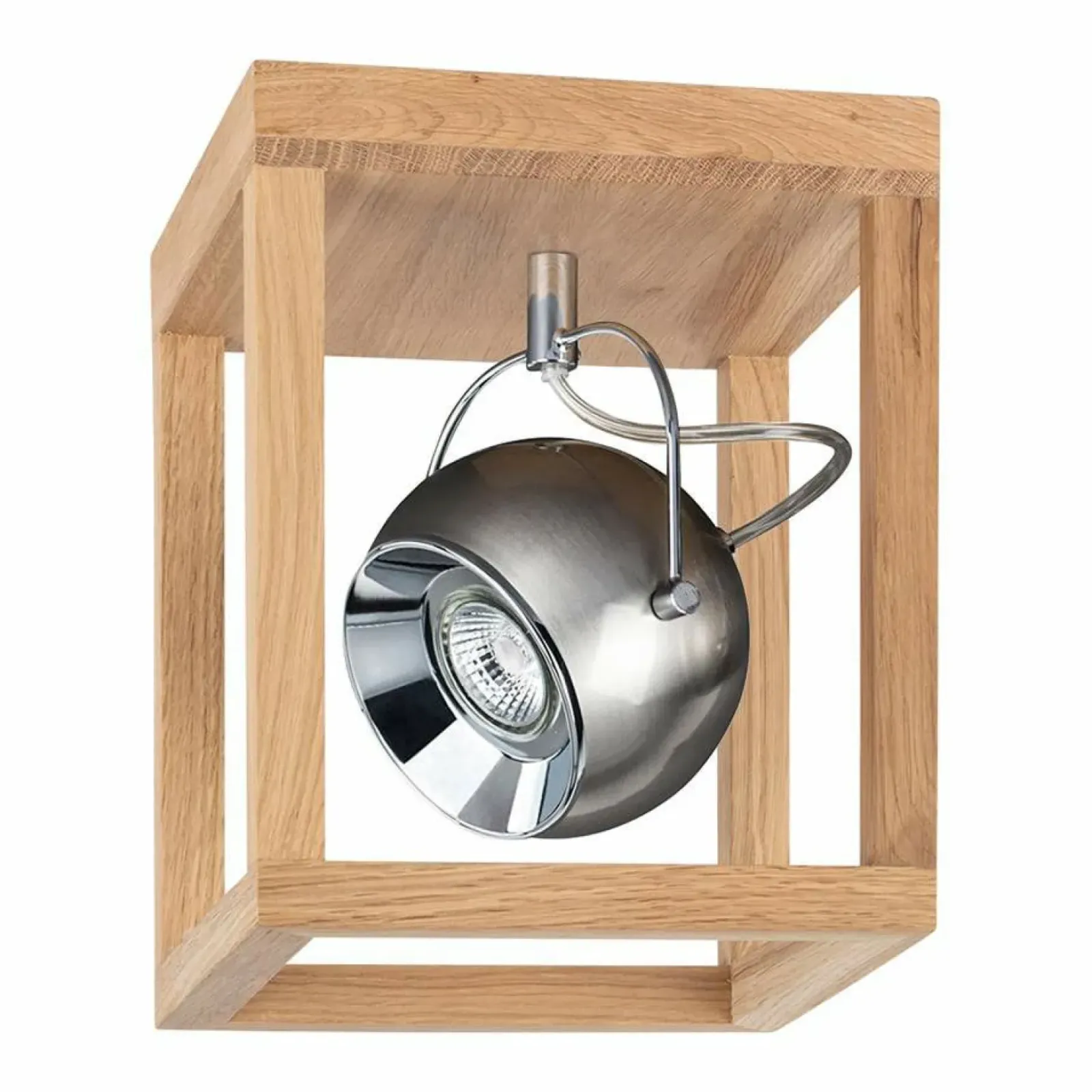 Sklep Kaja Satynowy reflektor GU10 w drewnianej oprawie 5227174 ROY | Kaja Store