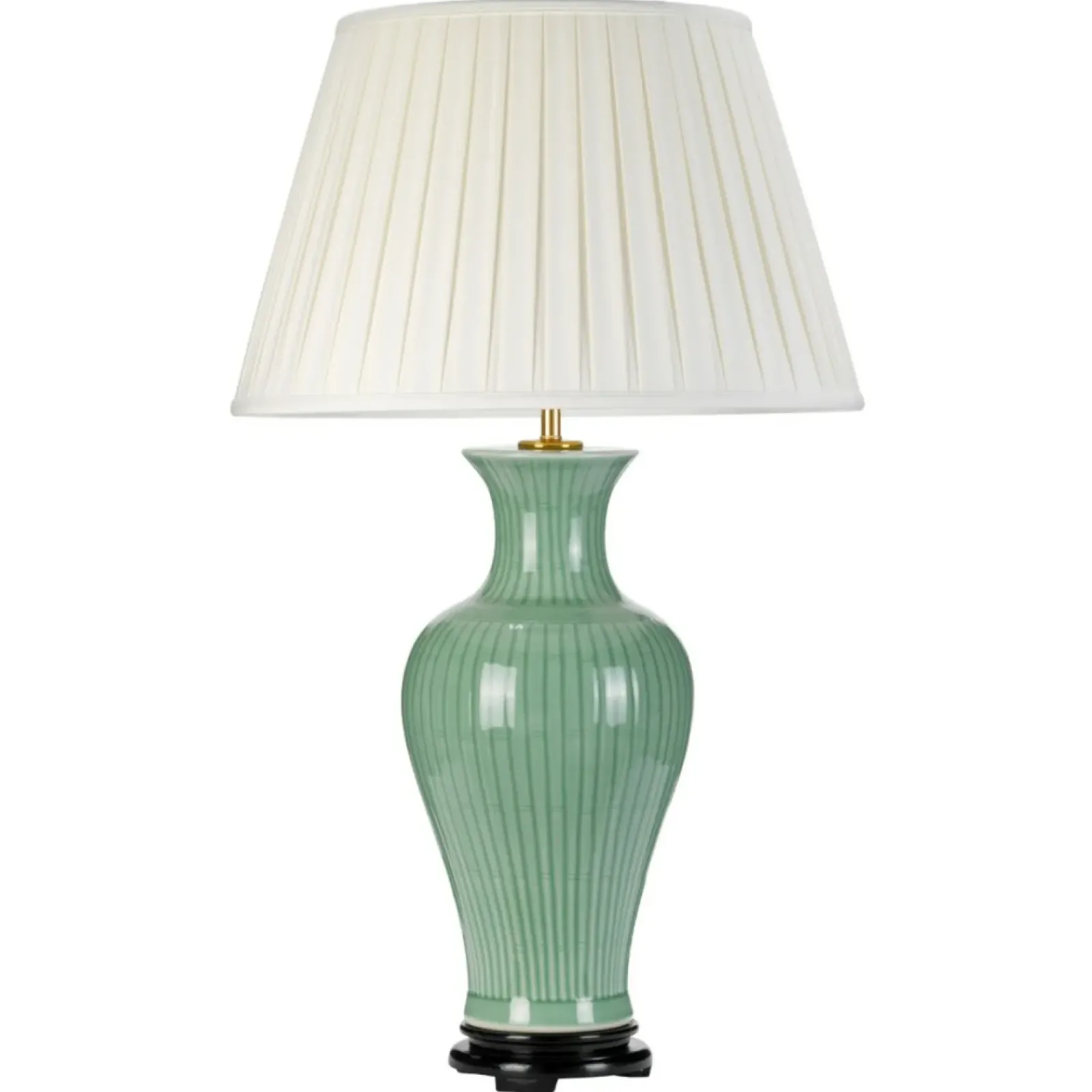 Sklep Kaja Seledynowa lampa stołowa z abażurem DL-DALIAN-TL z serii DALIAN* Lampki Stołowe Z Abażurem|Tradycyjne Lampki Stołowe