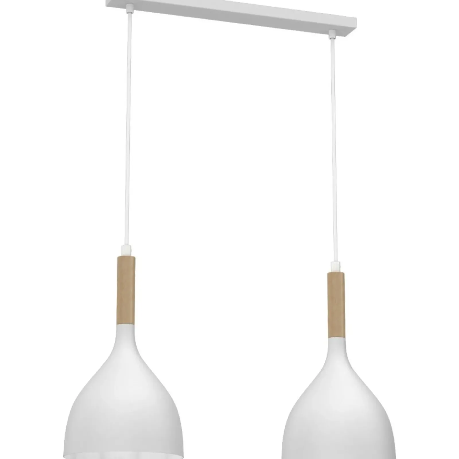 Sklep Kaja Skandynawska lampa wisząca, dwa klosze LX 3732 z serii NOAK WOOD biały Shop