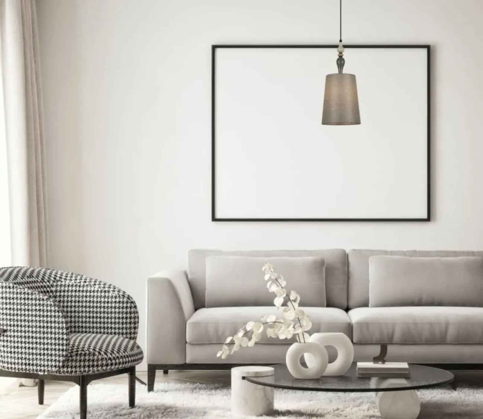 Sklep Kaja Smukła, abażurowa lampa wisząca PND-22374C-BK NEROM | Kaja Oświetlenie Outlet