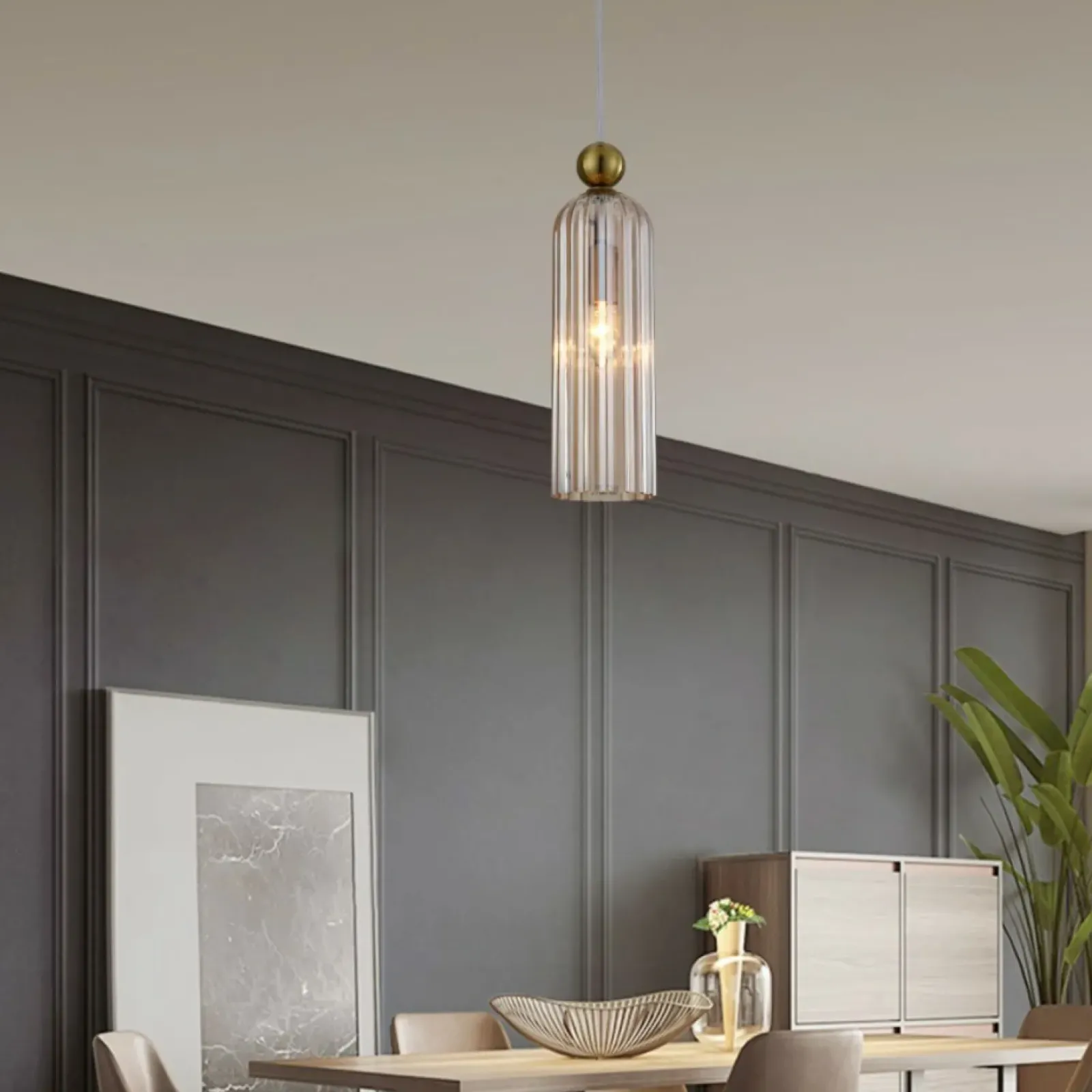 Sklep Kaja Smukła, bursztynowa lampa wisząca LP-939/1P AMBER z serii PIEGA | Kaja Cheap