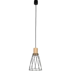 Sklep Kaja Smukła, druciana lampa z drewnem TK 10155 MODESTO WOOD SOSNA | Kaja Shop