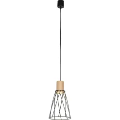 Sklep Kaja Smukła, druciana lampa z drewnem TK 10155 MODESTO WOOD SOSNA | Kaja Shop