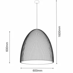 Sklep Kaja Smukła, kopułowa lampa wisząca 60x60cm ANT 5028 GANDRA | Kaja Discount