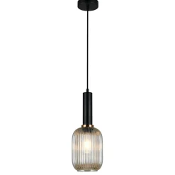 Sklep Kaja Smukła lampa do kuchni PND-5588-1M-BK+AMB ANTIOLA | Kaja Oświetlenie Shop