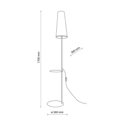 Sklep Kaja Smukła lampa podłogowa do kącika czytelnika TK 5959 ZING | Kaja* Lampy Podłogowe Z Abażurem|Tradycyjne Lampy Podłogowe