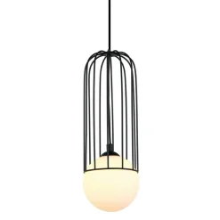 Sklep Kaja Smukła lampa wisząca z białą kulą MDM-3938/1 BK SIMON | Kaja Online