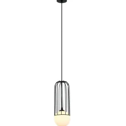 Sklep Kaja Smukła lampa wisząca z białą kulą MDM-3938/1 BK SIMON | Kaja Online