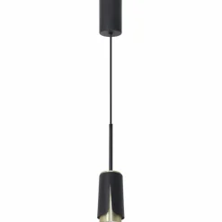 Sklep Kaja Smukła lampa wisząca z czarno-złotą tubą ML0267 FLOWER | Kaja Fashion