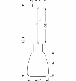 Sklep Kaja Smukła lampa wisząca ze szklanym kloszem 31-35066 MOLDO | Kaja Cheap