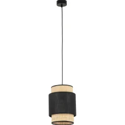 Sklep Kaja Słomkowo-czarna lampa wisząca do sypialni TK 5656 serii BOHO NEW BLACK Hot