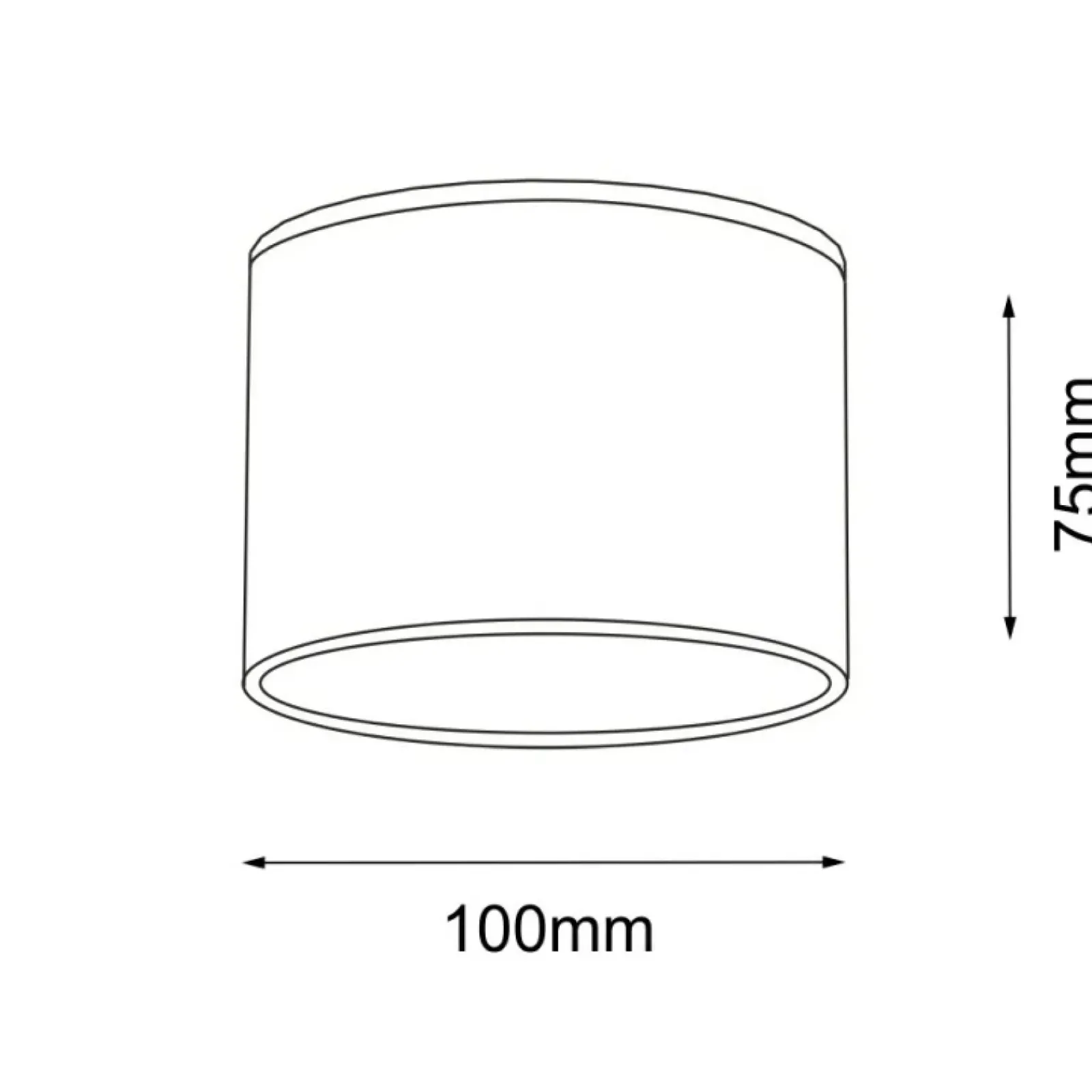 Sklep Kaja Spot czarna tuba IP44, punktowa lampa downlight ANT 8052 SUWA | Kaja* Lampy Do Łazienki|Plafony Klasyczne