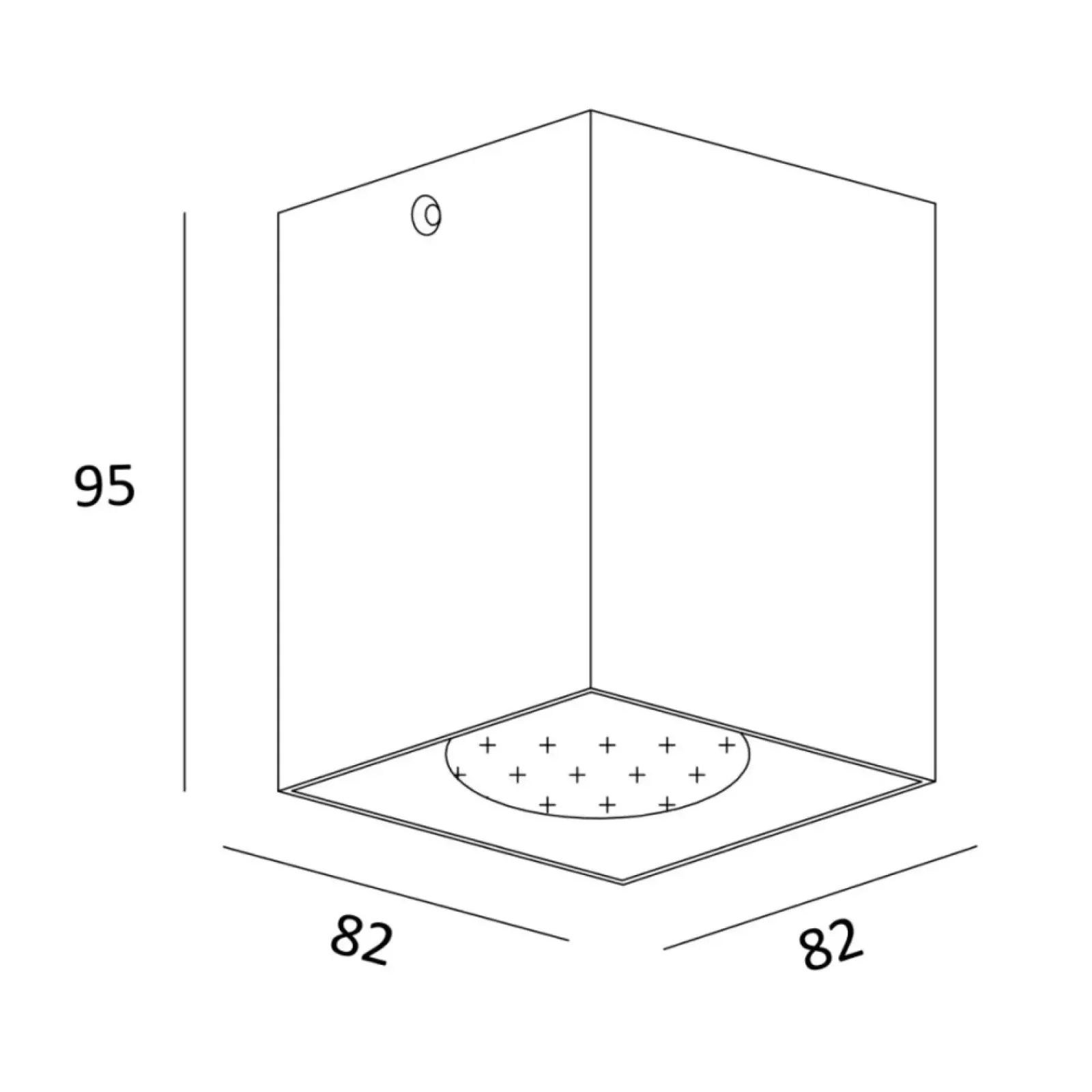 Sklep Kaja Spot kostka z nieruchomym światłem H-50475-WH SQUARE | Kaja* Plafony Nowoczesne