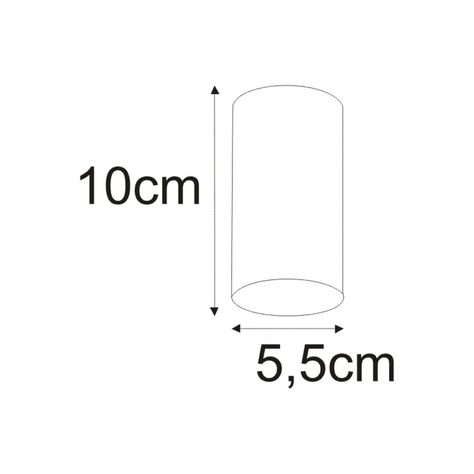Sklep Kaja Spot krótka tuba 10cm do korytarza K-4404 MILE BLACK | Kaja* Spoty - Tuby I Boxy