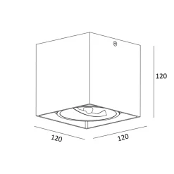 Sklep Kaja Spot natynkowy, czarny downlight 90432-G9 BOX SL 1| Kaja Oświetlenie* Plafony Nowoczesne