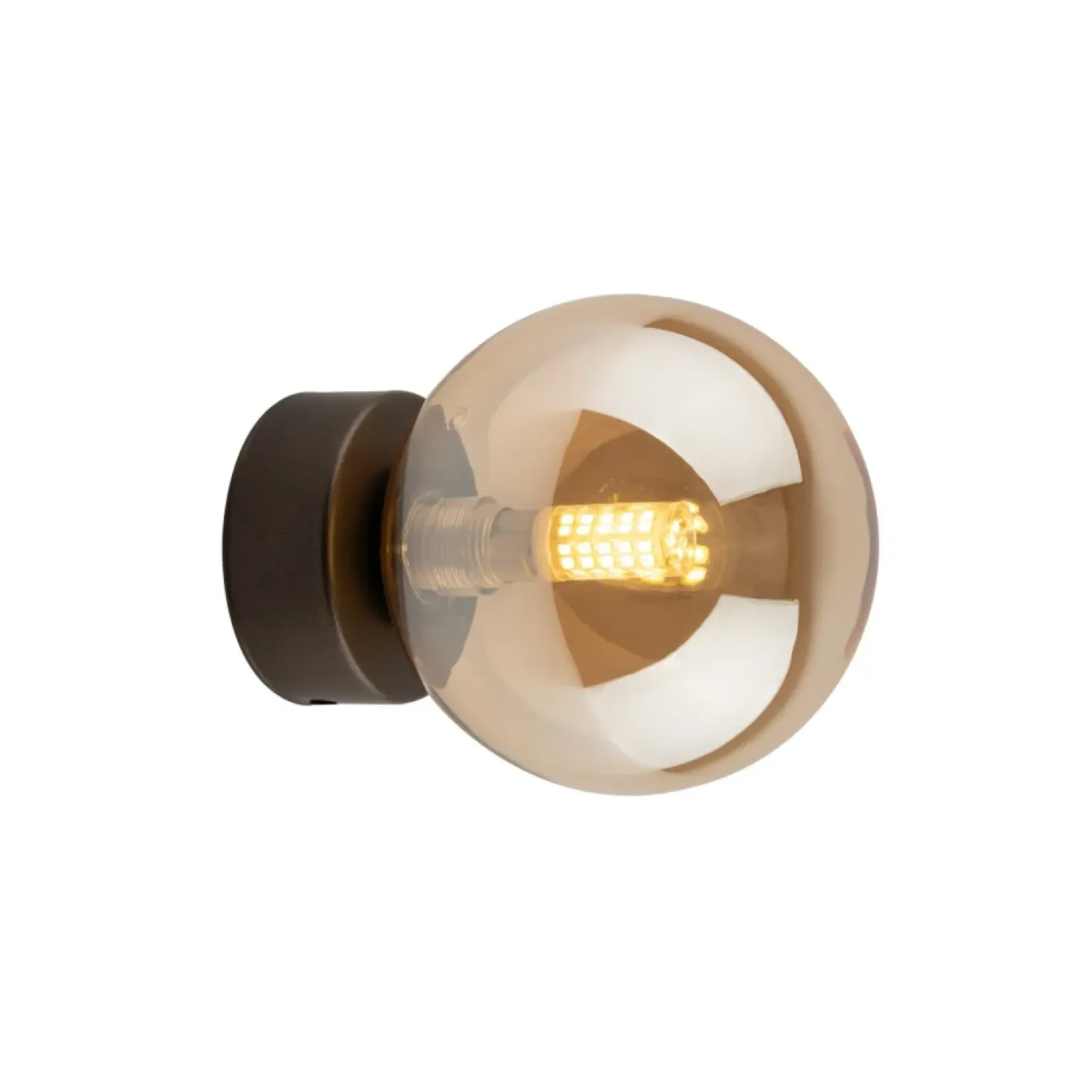 Sklep Kaja Spot z okrągłym, ozdobnym kloszem TK 10256 ESTERA BROWN | Kaja Clearance