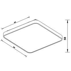 Sklep Kaja Srebrna lampa na bazie kwadratu LED 12100005-SL SIERRA | Kaja* Lampy Led|Plafony Nowoczesne