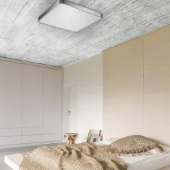 Sklep Kaja Srebrna lampa na bazie kwadratu LED 12100005-SL SIERRA | Kaja* Lampy Led|Plafony Nowoczesne