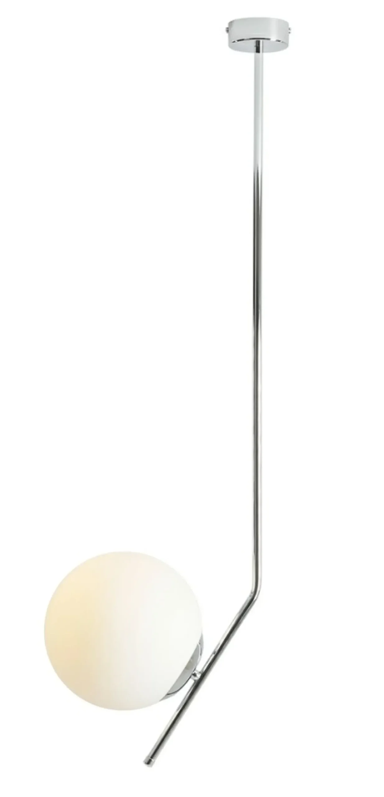 Sklep Kaja Srebrna lampa na sztywnym zwisie, do jadalni 1095PL_G4_L GALLIA* Plafony Nowoczesne