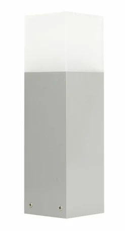 Sklep Kaja Srebrna lampa ogrodowa, stojąca, wys. 33cm CB-330 AL z serii CUBE | Kaja Oświetl* Lampy Ogrodowe Stojące
