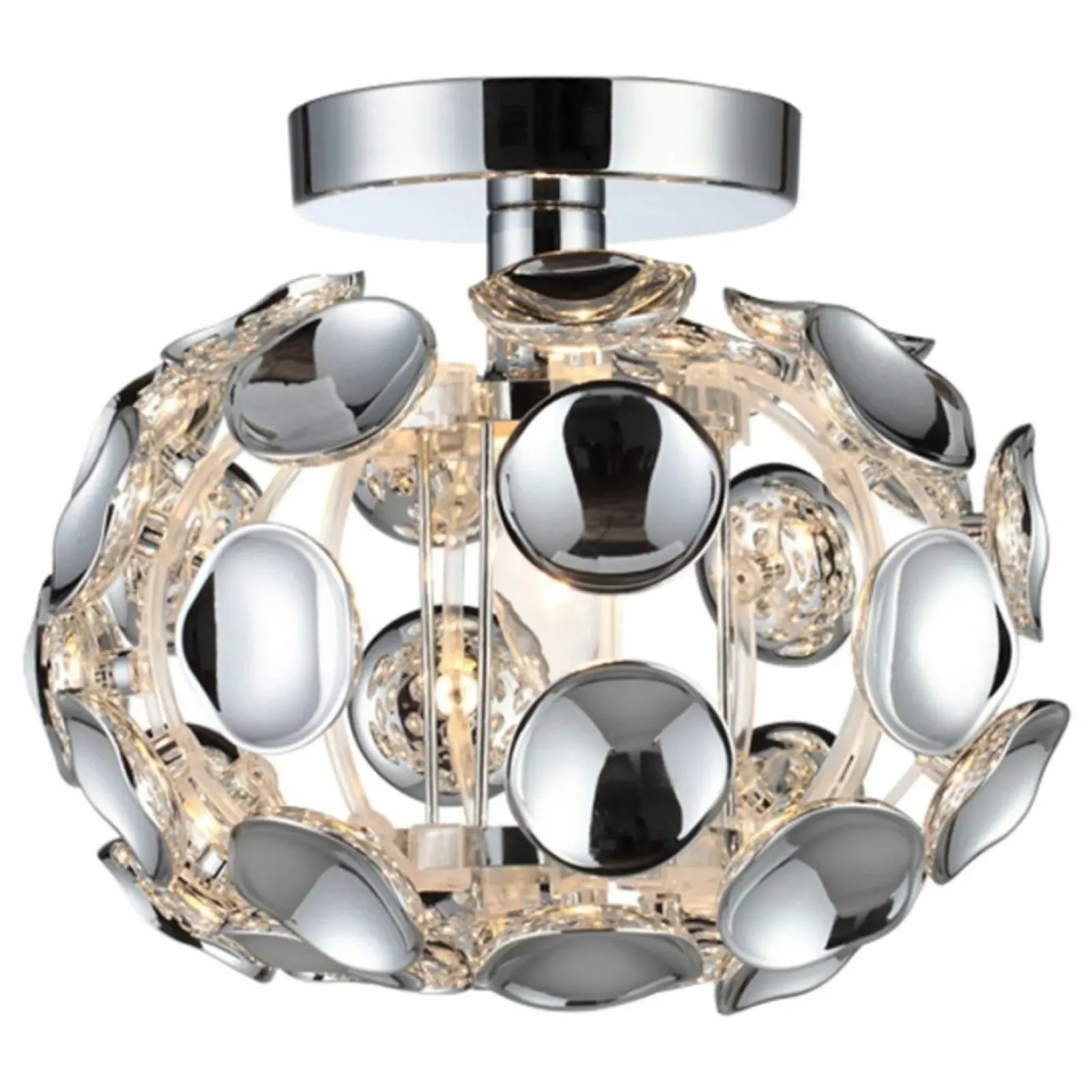 Sklep Kaja Srebrna lampa sufitowa, kulka LP-17060/1C FERRARA | Kaja Oświetlenie Cheap