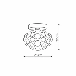 Sklep Kaja Srebrna lampa sufitowa, kulka LP-17060/1C FERRARA | Kaja Oświetlenie Cheap