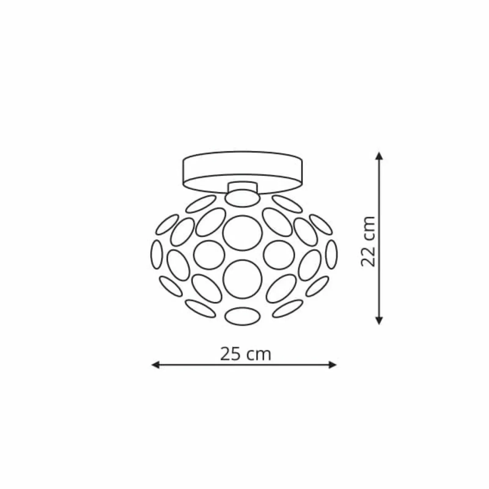 Sklep Kaja Srebrna lampa sufitowa, kulka LP-17060/1C FERRARA | Kaja Oświetlenie Cheap