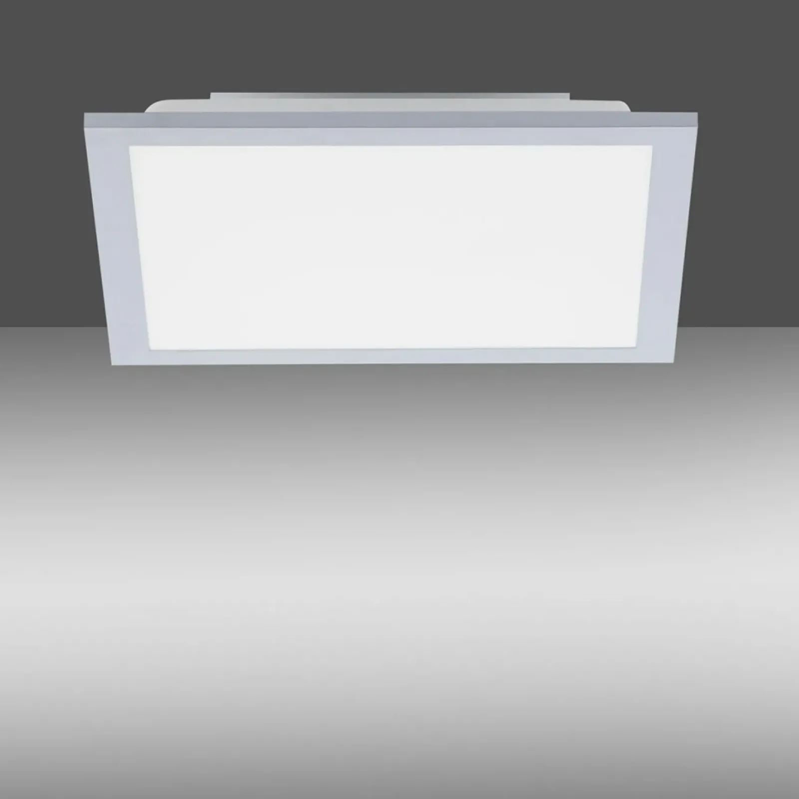 Sklep Kaja Srebrna lampa sufitowa LED - kwadrat 14750-21 z serii FLAT | Kaja srebrny Hot
