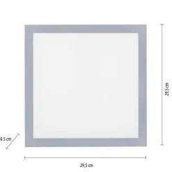 Sklep Kaja Srebrna lampa sufitowa LED - kwadrat 14750-21 z serii FLAT | Kaja srebrny Hot