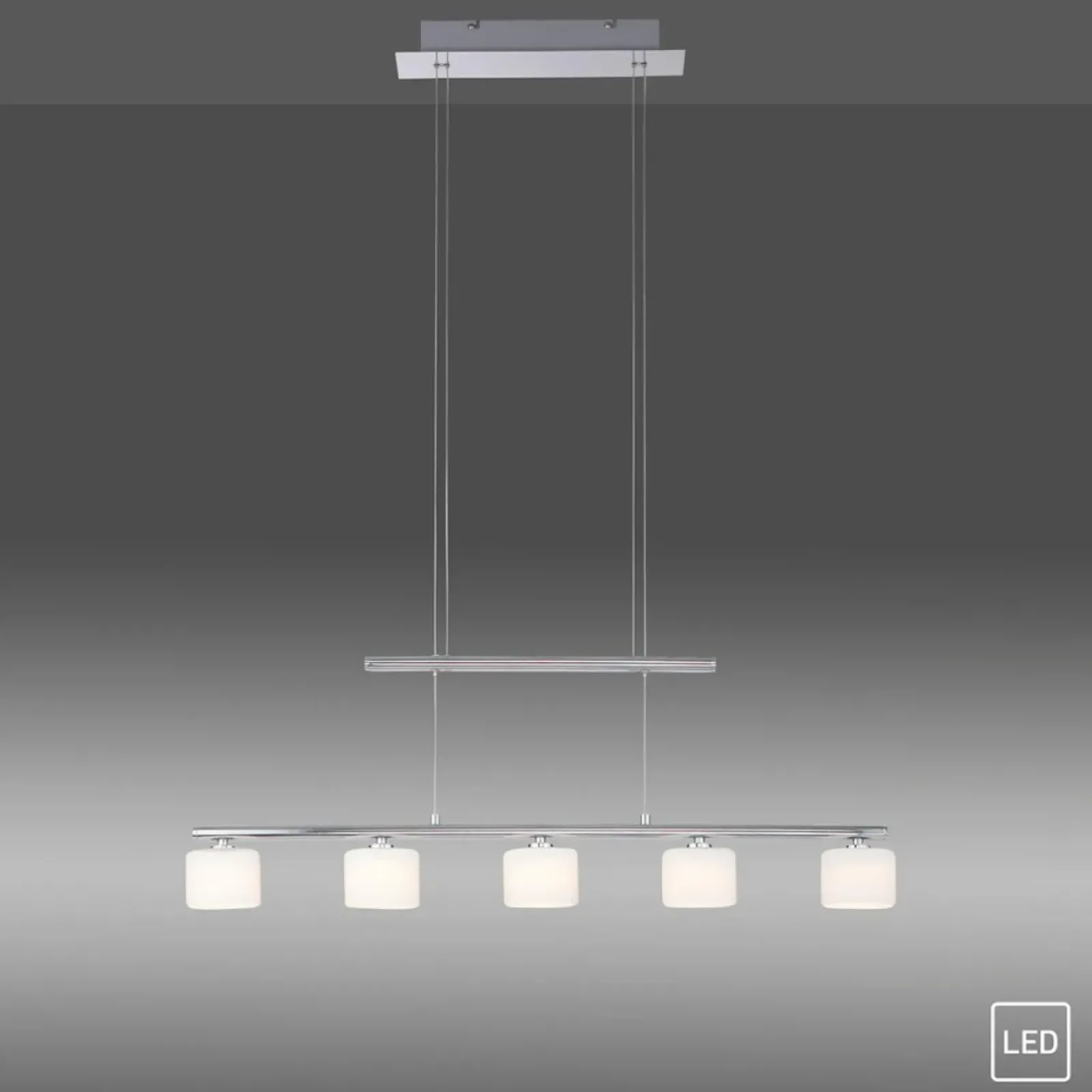 Sklep Kaja Srebrna lampa sufitowa LED - pięć źródeł LED 2209-55 z serii HYDRA szary Fashion
