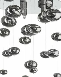 Sklep Kaja Srebrna lampa sufitowa na bazie koła 5424 SALVA | Kaja Oświetlenie srebrny Outlet
