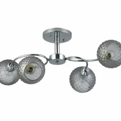Sklep Kaja Srebrna lampa sufitowa z ozdobnymi kloszami ML9750 OAKLAND | Kaja Clearance