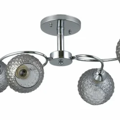 Sklep Kaja Srebrna lampa sufitowa z ozdobnymi kloszami ML9750 OAKLAND | Kaja Clearance