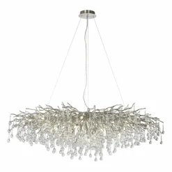 Sklep Kaja Srebrna lampa wisząca do nowoczesnego salonu 2031-55 ICICLE | Kaja stalowy Hot