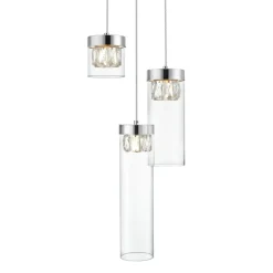 Sklep Kaja Srebrna lampa wisząca do sypialni P0389-03D-F4AC GEM | Kaja Shop