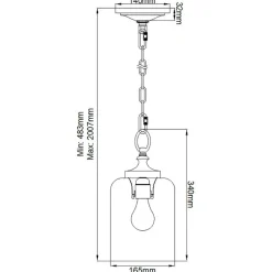 Sklep Kaja Srebrna lampa wisząca, klasyczna FE-HOUNSLOW-P-PN z serii HOUNSLOW polerowanynikiel Cheap