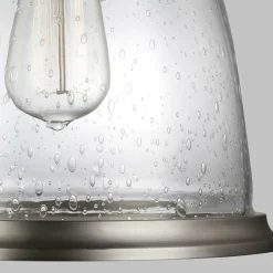 Sklep Kaja Srebrna lampa wisząca, pojedyncza FE-HOBSON-P-M-SN z serii HOBSON* Randole Tradycyjne