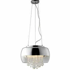 Sklep Kaja Srebrna lampa wisząca w stylu glamour ML3801 LUNA | Kaja Oświetlenie Flash Sale