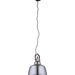 Sklep Kaja Srebrna lampa wisząca z kloszem na duży gwint 8380 | Kaja Oświetlenie srebrny Discount