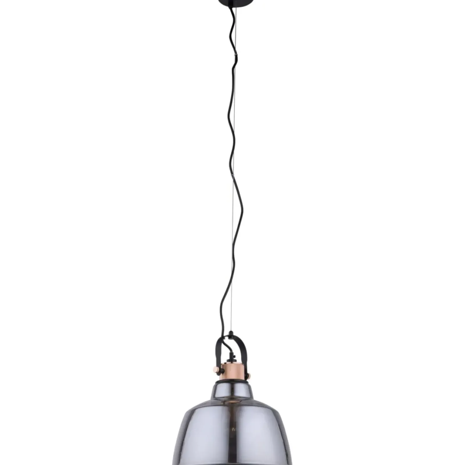 Sklep Kaja Srebrna lampa wisząca z kloszem na duży gwint 8380 | Kaja Oświetlenie srebrny Discount
