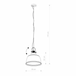 Sklep Kaja Srebrna lampa wisząca z kloszem na duży gwint 8380 | Kaja Oświetlenie srebrny Discount