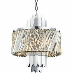 Sklep Kaja Srebrna lampa wisząca z kryształowym kloszem ML0408 MARGOT | Kaja Online
